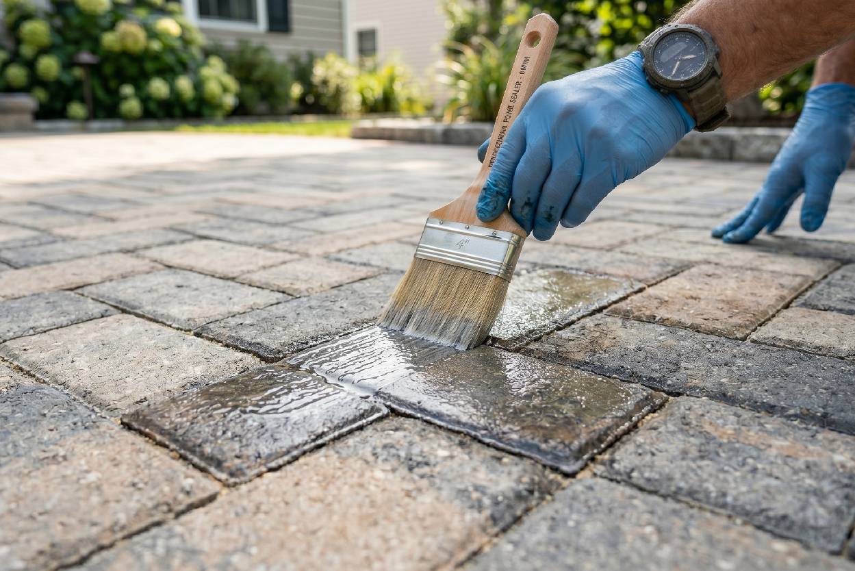 Patio paver sealing in St. Augustine by Henley's Fine Finishings